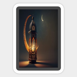 Light Up Your Space with Lantarn's Burning Candle Poster Design Sticker